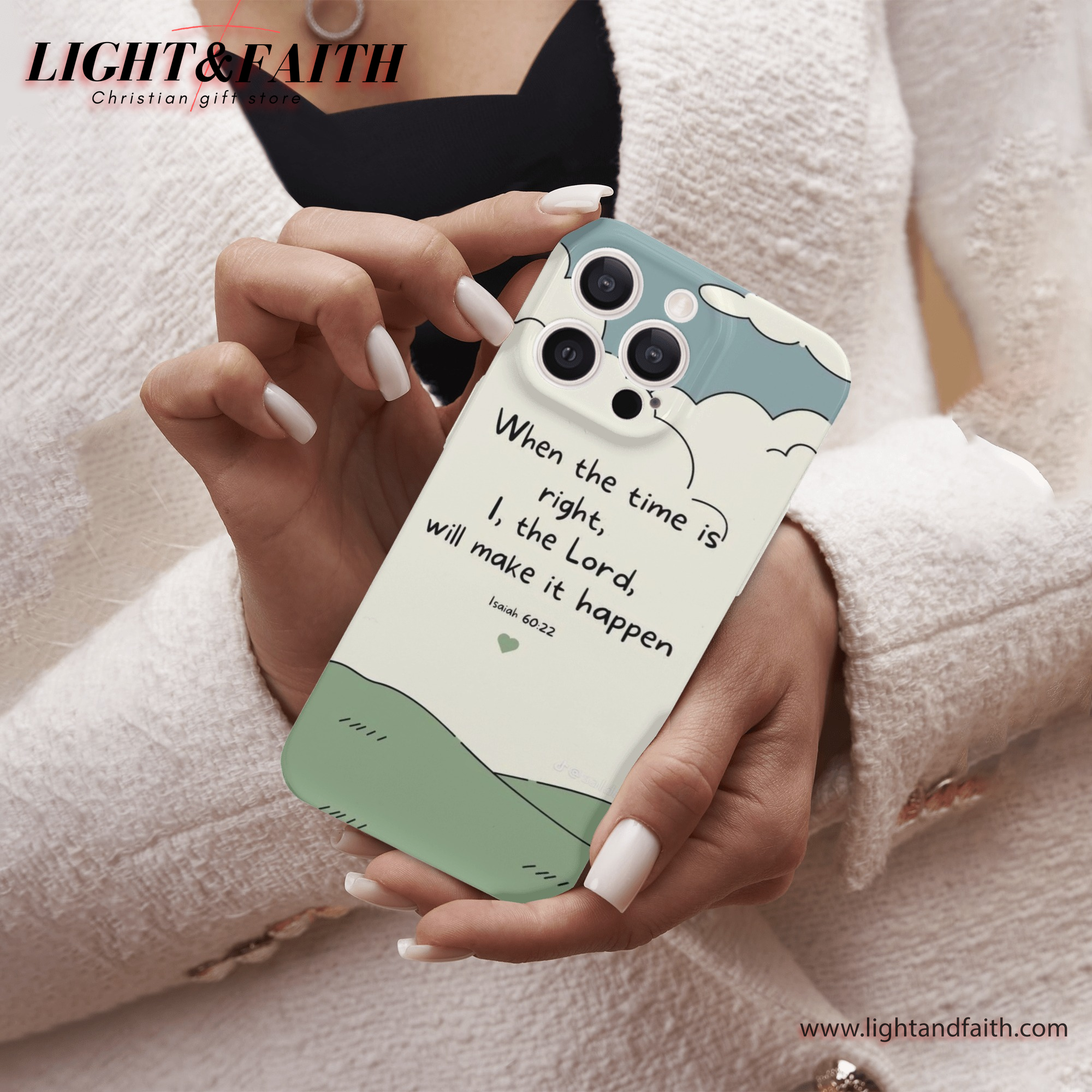 When the time is right - Isaiah 60:22 Phone Case, Christian Phone Case, Bible Verse Phone Case, Religious Gift, PCLAF41